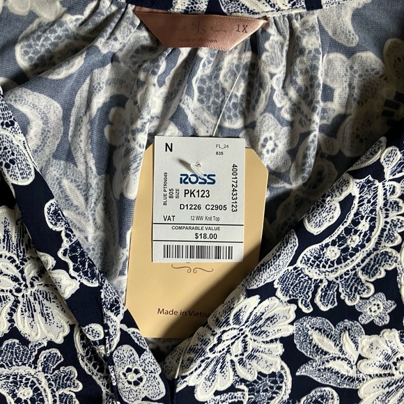 NWT 1X  Sleevless Flattering Pleated Top NWT - Picture 7 of 12